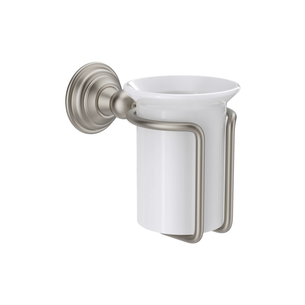 Cutout image of Crosswater Belgravia Brushed Nickel Tumbler Holder